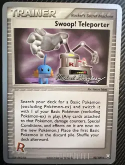 Pokemon Trainer Swoop! Teleporter Team Rocket 92/109 World Championships 2005 NM - Image 1