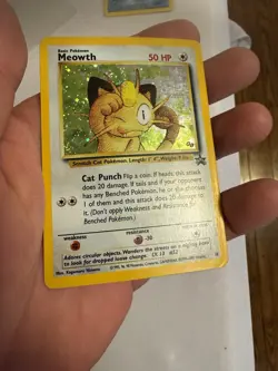 2000 Pokemon Meowth Holo WOTC Black Star Promo #10 - Pokemon TCG Game Boy SWIRL! - Image 5