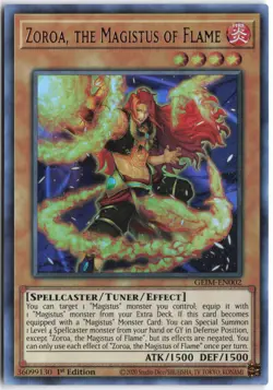Yugioh - Zoroa, the Magistus of Flame GEIM-EN002 1st Edition - Genesis Impact - Image 1