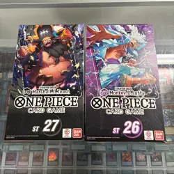 One Piece TCG ST-27 BLACK MARSHALL D TEACH ST-26 Purple Monkey Luff Starter Deck - Image 1