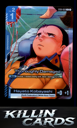 Thoroughly Damaged (C+) ST01-012 Gundam Card Game C+ Starter Deck 01: Heroic Beg - Image 1