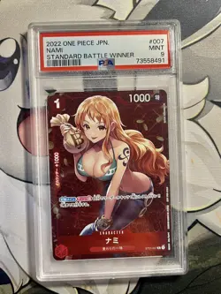 PSA 9 ONE PIECE Card Game Japanese NAMI STANDARD BATTLE WINNER PROMO ST01-007 - Image 1