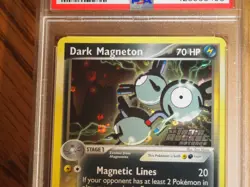 Pokemon 2004 Team Rocket Returns Dark Magneton rev. foil holo card, PSA 8.5 - Image 3