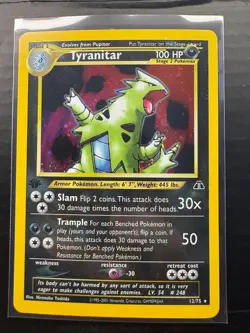 NM FIRST EDITION Tyranitar 12/75 Neo Discovery Holo - Pokemon - Image 1