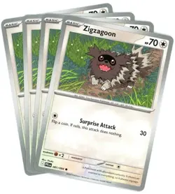 4X Zigzagoon 081/094 Phantasmal Flames ME02 PFL Pokemon NM/M English - Image 2