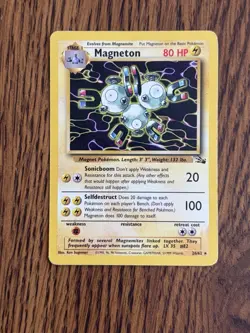 Magneton 26/62 Fossil - Non Holo Rare-Pokemon TCG Vintage WOTC LP / MP - Image 1