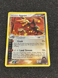 Team Magma's Aggron 7/95 Team Magma Vs Team Aqua Holo Near Mint Pokemon TCG - Image 1