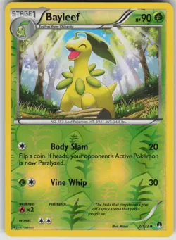 Pokemon TCG Bayleef Uncommon Reverse Holo XY - BREAKpoint 2/122 - Image 1