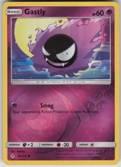 Pokemon TCG Gastly (68) Common Reverse Holo SM - Unbroken Bonds 68/214 - Image 1