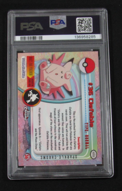 2000 Topps Chrome Pokemon T.V. #36 SPARKLE CLEFABLE PSA 7 NM - Image 2