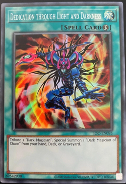 Dedication Through Light and Darkness - IOC-EN095 Super Rare YuGiOh TCG Card - Image 1