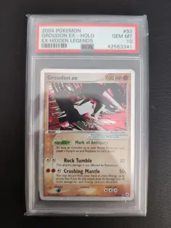 Groudon Ex 93/101 Holographic Pokemon Card Ex Hidden Legends PSA 10 - Image 1