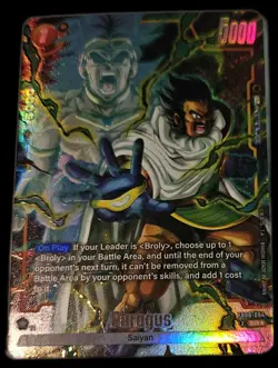 Bandai Dragon Ball Super Card Game Paragus Saiyan SR Holo Card FB08-084 - Image 2