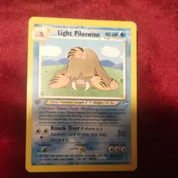 1st Edition Neo Destiny Light Piloswine 26/105 WOTC Vintage Pokemon - Image 1