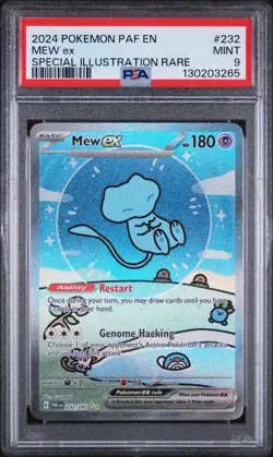 Pokemon TCG Mew ex 232/091 Paldean Fates Special Illustration Rare PSA 9 - Image 1