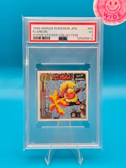 PSA 3 - 1998 AMADA POKEMON JAPANESE HYPER STICKER COLLECTION 65 FLAREON - Image 1