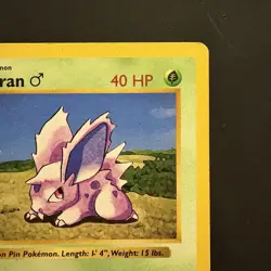 Pokemon Vintage 1st Edition Nidoran M 055/102 Base Set (Shadowless) Wotc 1999 - Image 3