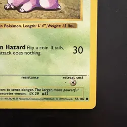 Pokemon Vintage 1st Edition Nidoran M 055/102 Base Set (Shadowless) Wotc 1999 - Image 4