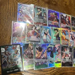 One Piece TCG English 18 Cards SR Lot - Image 1