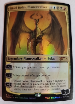 Magic The Gathering MTG Nicol Bolas, Planeswalker Near Mint Foil Promo 2024 0010 - Image 1