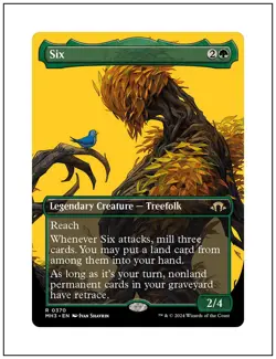 1x Six, Borderless Art, Modern Horizons 3, Magic the Gathering MTG NM - Image 1