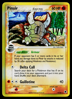 PINSIR 9/101 REVERSE HOLO EX DRAGON FRONTIERS POKEMON TCG - Image 1