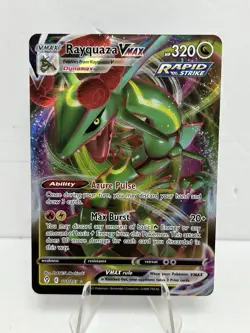 Pokemon TCG Rayquaza VMAX Evolving Skies Holo Ultra Rare Card 111/203 - Image 1