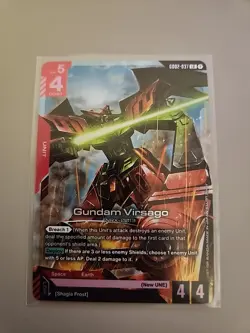 Gundam Virsago GD02-037 English LR Dual Impact Gundam Card Game NM - Image 1