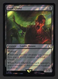 Feral Ghoul (Surge Foil) (R) 0572- MTG Universes Beyond: Fallout (PIP) - Image 1