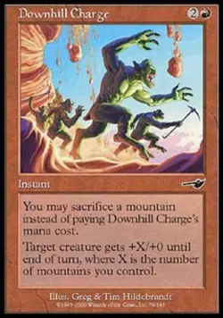 Downhill Charge -Foil Light Play MTG Nemesis - Image 1