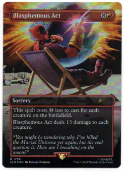 Magic the Gathering - Blasphemous Act Rainbow Foil - 1756 - RARE - NM/M - Image 1