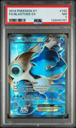 2014 Pokemon XY Full Art Blastoise EX #142/146 PSA 7 - Image 3
