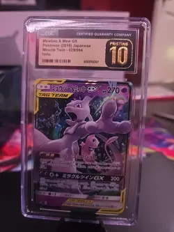Mewtwo & Mew Tag Team GX 29/94(Miracle Twin) CGC Pristine 10 Pokemon - Image 1