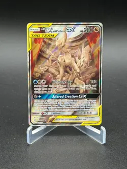 Arceus & Dialga & Palkia GX Alt Full Art 221/236 Cosmic Eclipse Holo Pokemon NM - Image 1