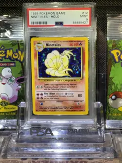 1999 POKEMON GAME NINETAILS HOLO 12/102 PSA 9 MINT - Image 1