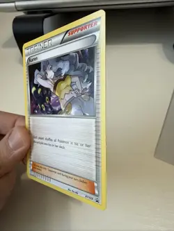 Pokemon TCG Karen XY177 Black Star Promo Trainer LP - Image 5