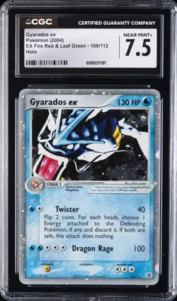 2004 POKEMON EX FIRE RED & LEAF GREEN - HOLO #109/112 GYARADOS EX CGC 7.5 - Image 1