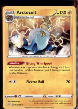 Pokemon Arctozolt 66/189 Darkness Ablaze Holo - Image 1