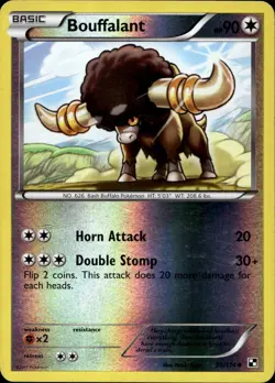 Bouffalant 90/114 Reverse Holo BW Black White Base Pokemon - Image 1