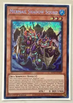 Yugioh Mermail Shadow Squad MP25-EN101 Prismatic Secret Rare 1st Ed Near Mint - Image 1