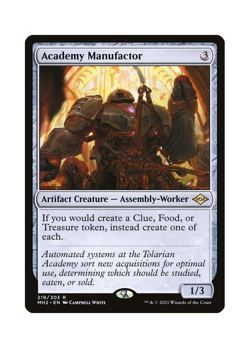 Magic the Gathering MTG MH2 Academy Manufactor 219 Regular Near Mint - Image 1