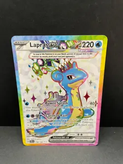 Pokemon TCG Lapras ex 158/142 Full Art Secret Rare Tera Holo Sv07: Stellar Crown - Image 1