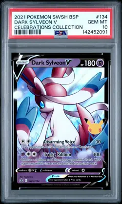 Pokemon 2021 Dark Sylveon V [#SWSH134] Graded PSA 10 GEM MT- Celebrations Set - Image 1