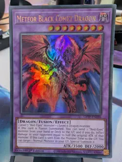 YuGiOh! Meteor Black Comet Dragon GFTP-EN096 Ultra Rare 1st Ed - Image 1