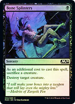 Bone Splinters FOIL Core Set 2020 / M20 NM Black Common MAGIC MTG CARD ABUGames - Image 1