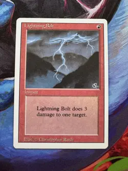 Lightning Bolt Revised Edition Magic The Gathering MTG Card - Image 1