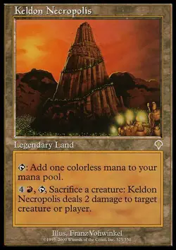 1x Keldon Necropolis - Foil Moderate Play, English Invasion MTG Magic - Image 1
