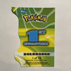 Bulbasaur Topps Pokemon Advanced Challenge Embossed Evolution Die Cut 1 of 18 - Image 2