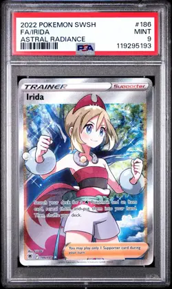 Pokemon Irida (Full Art) 186/189 Swsh10: Astral Radiance Holo PSA 9 - Image 1