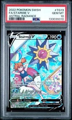 Pokemon Starmie V TG13/TG30 Astral Radiance Trainer Gallery Full Art Holo PSA 10 - Image 1